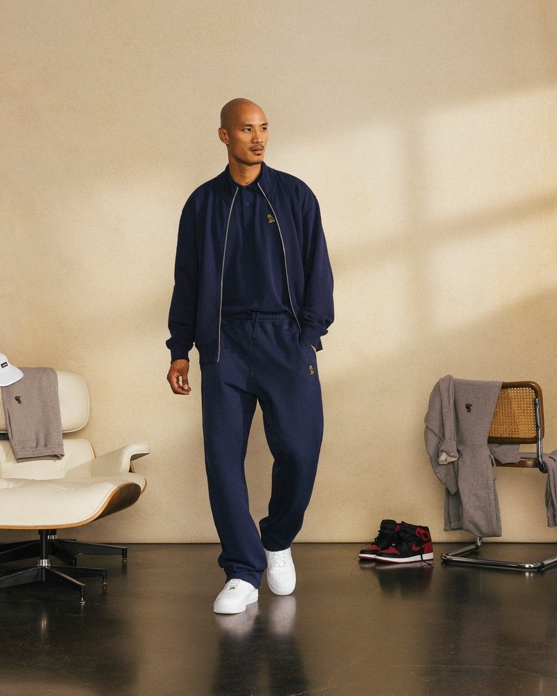 pulls octobers very own ovo classic full-zip pista jacket bleu marine