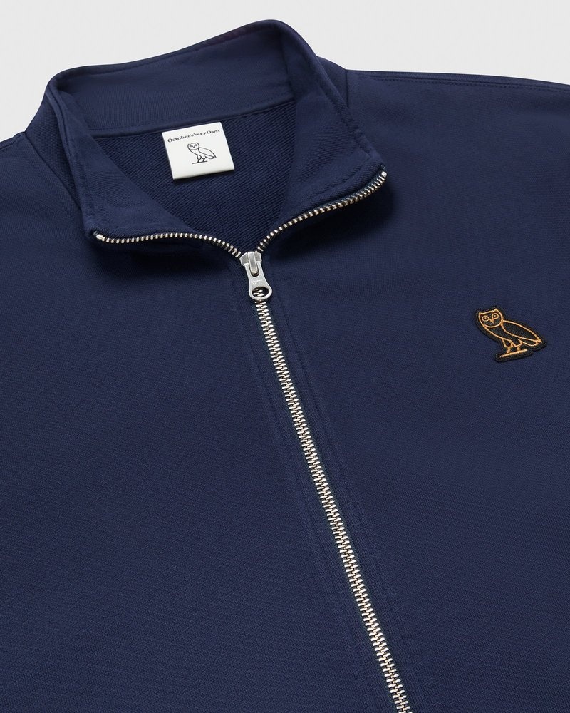 pulls octobers very own ovo classic full-zip pista jacket bleu marine
