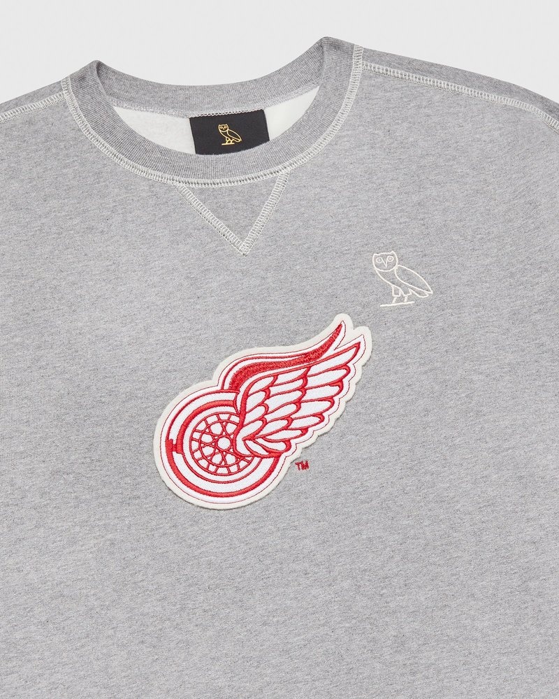pulls ras du cou ovo detroit red wings gris collection octobre