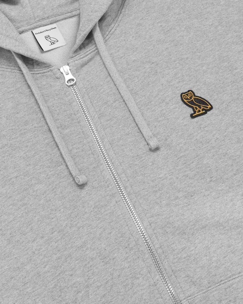 pulls ovo classic à fermeture éclair intégrale gris collection octobre