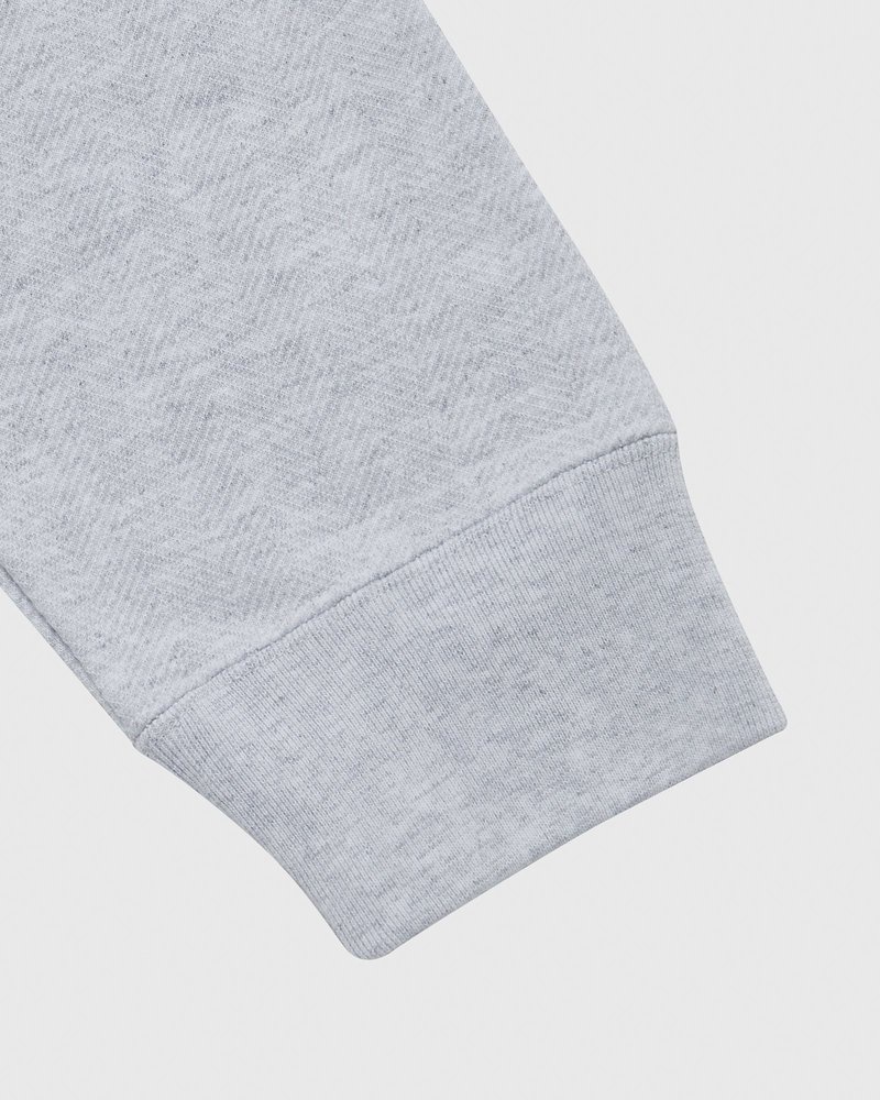 pulls à capuche zippés ovo herringbone gris doctobre