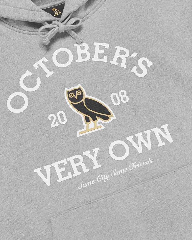 pulls à capuche gris ovo collegiate collection octobre