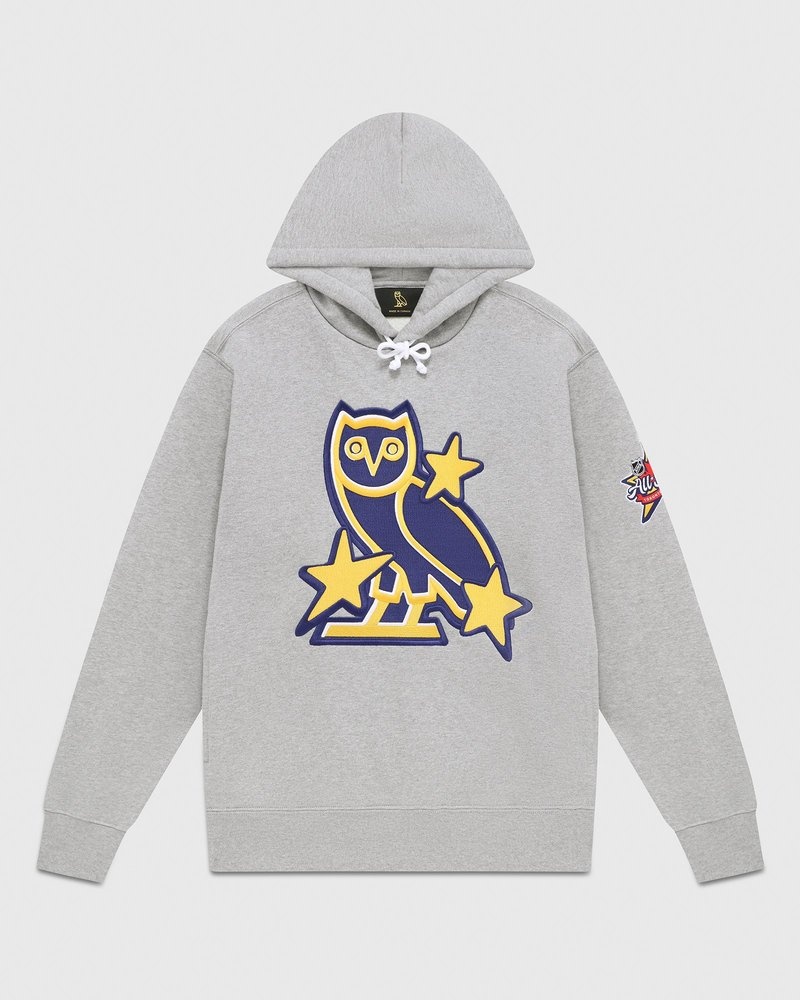 pulls à capuche ovo nhl all star gris édition limitée doctobre