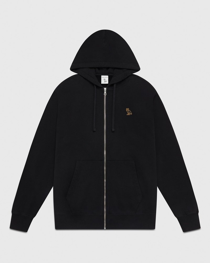 pulls octobers very own ovo classic à capuche zippée noire