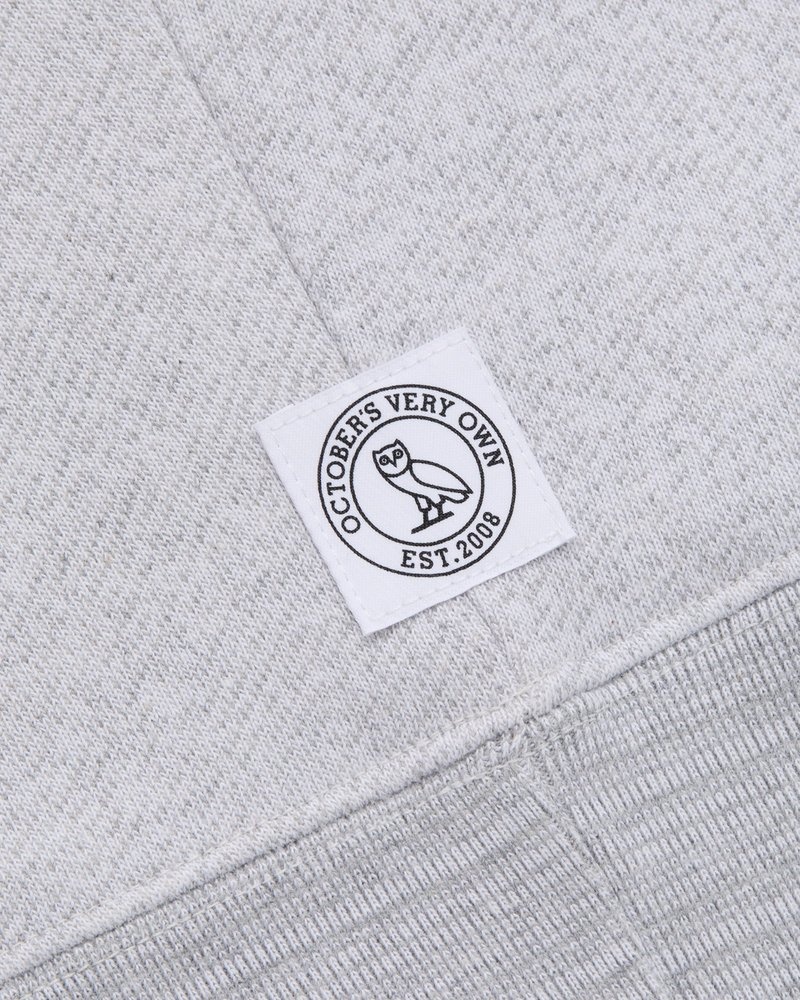 pulls à capuche en polaire mouchetée ovo gris collection octobre