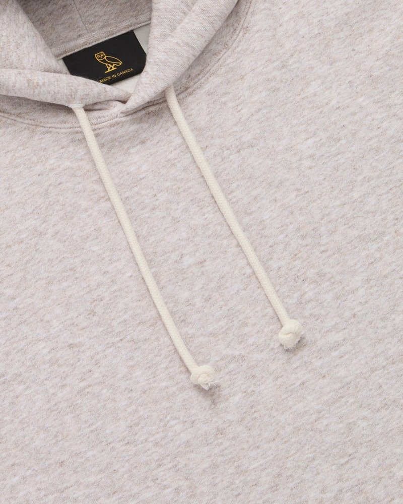 pulls à capuche en polaire mouchetée ovo couleur avoine collection octobre