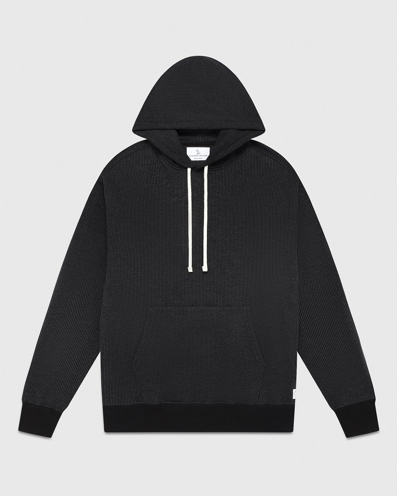 pulls à capuche en polaire seersucker ovo doctobre noiranthracite