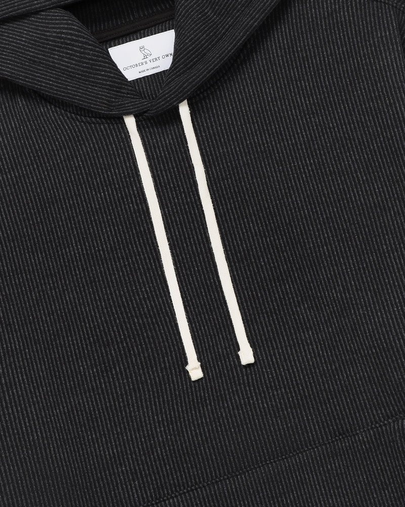pulls à capuche en polaire seersucker ovo doctobre noiranthracite
