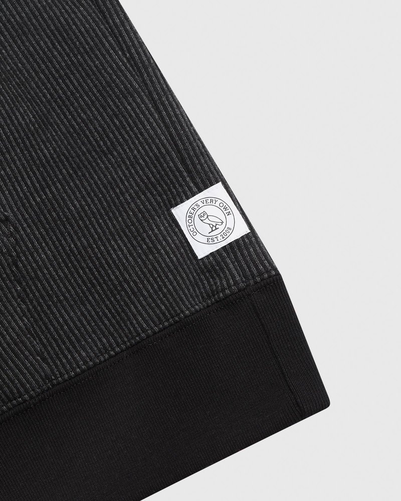 pulls à capuche en polaire seersucker ovo doctobre noiranthracite