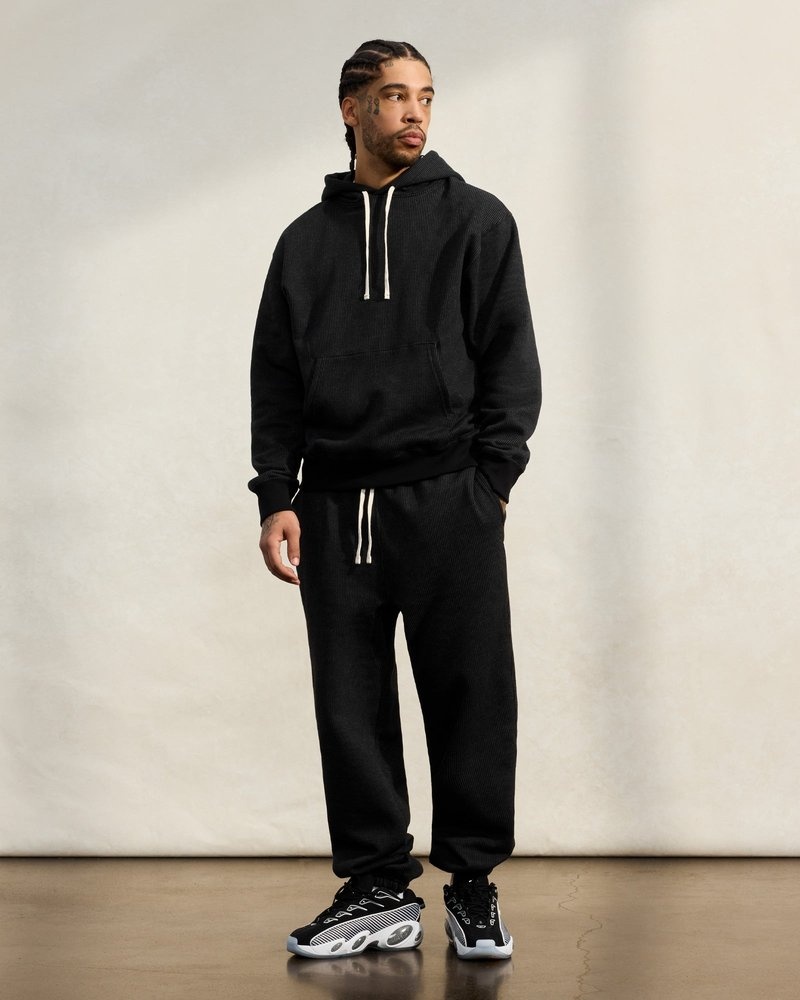 pulls à capuche en polaire seersucker ovo doctobre noiranthracite