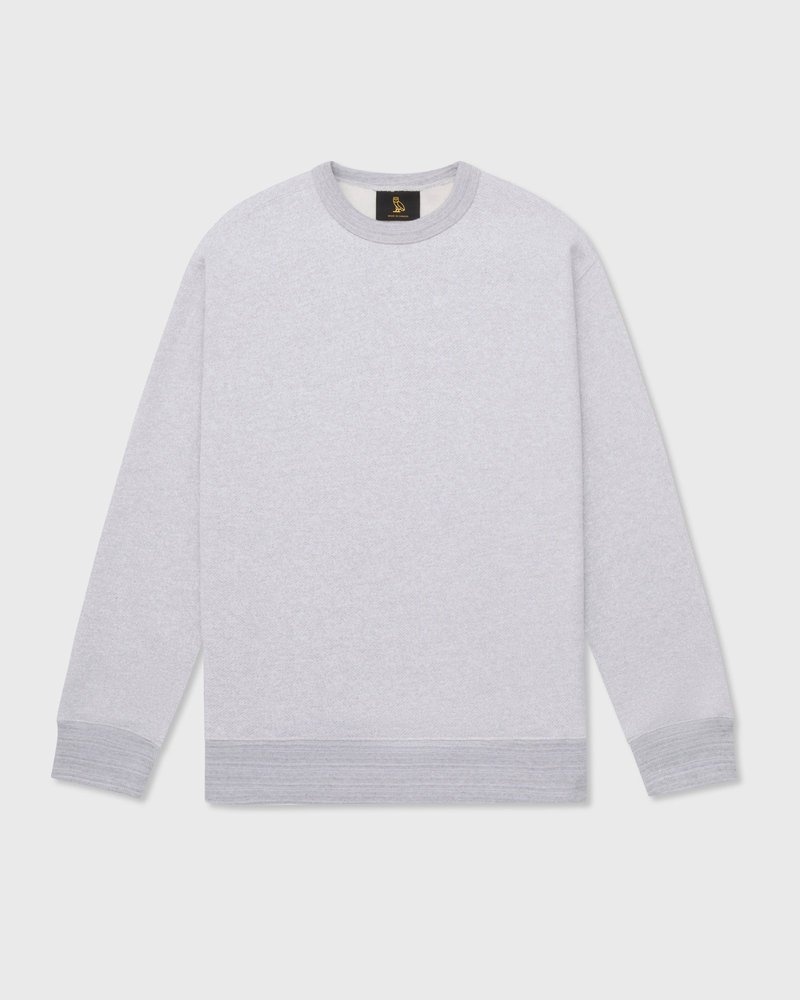 pulls à col rond en polaire mouchetée ovo gris collection octobers very own