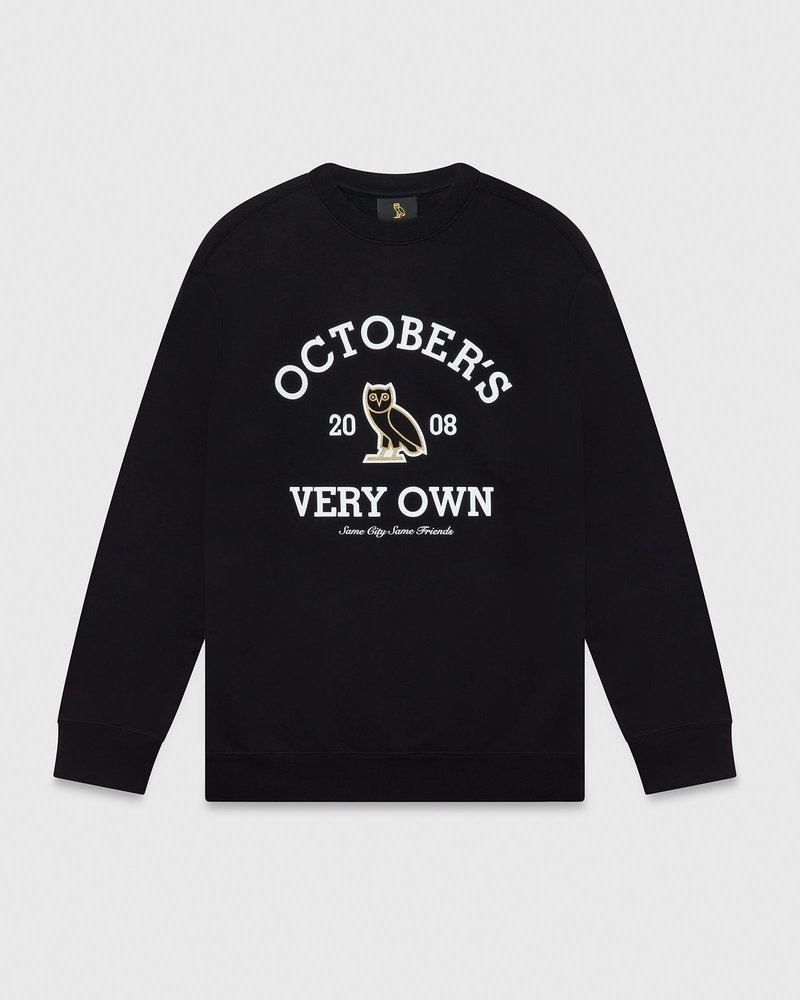 pulls ovo collegiate crewneck noirs collection octobers very own
