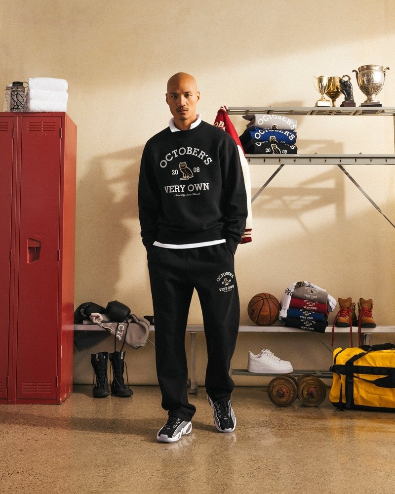 pulls ovo collegiate crewneck noirs collection octobers very own