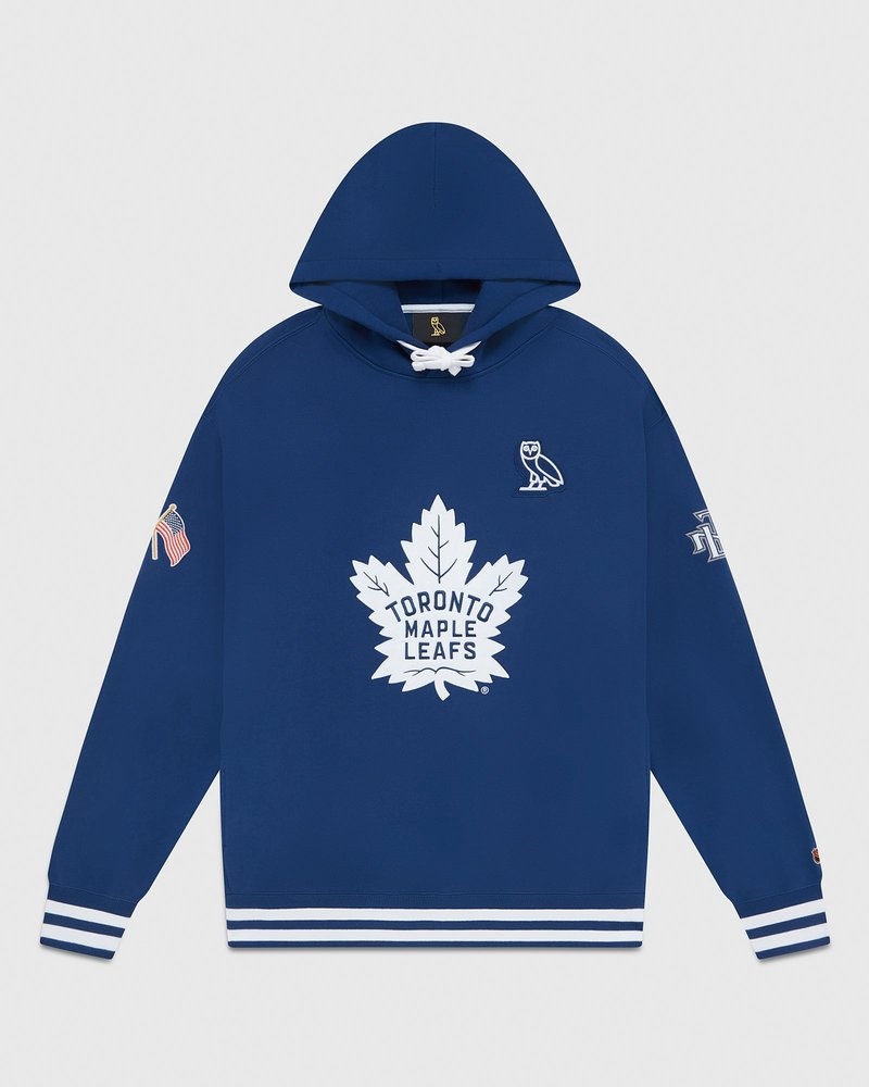 pulls à capuche bleus ovo toronto maple leafs édition limitée doctobre