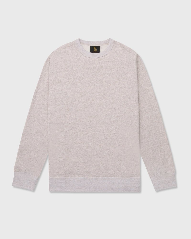 pulls octobers very own ovo speckle fleece crewneck oatmeal