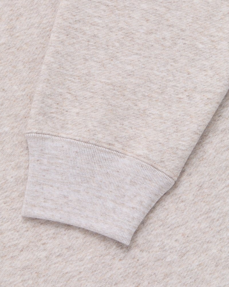 pulls octobers very own ovo speckle fleece crewneck oatmeal