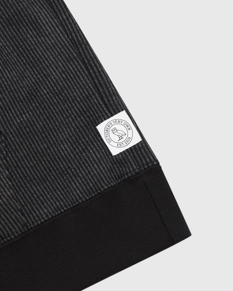 pulls à capuche zippés en polaire seersucker ovo doctobre noiranthracite