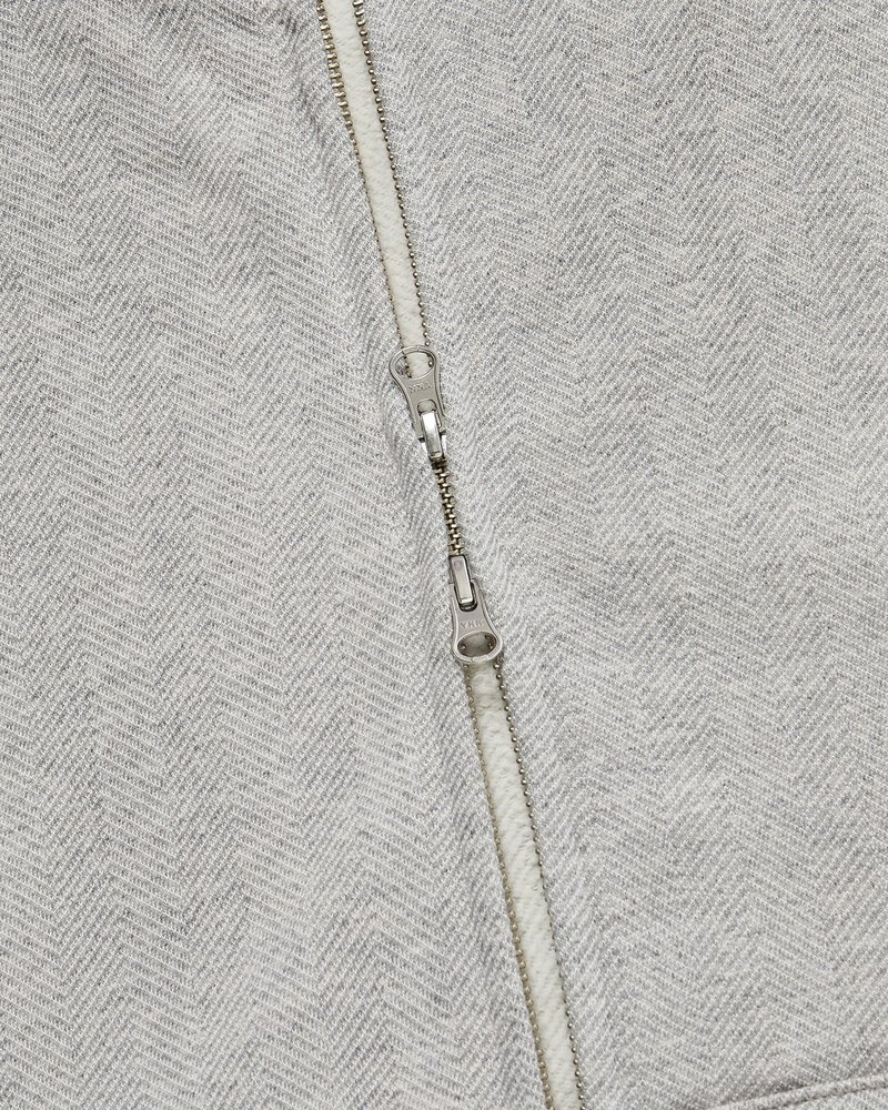 pulls à capuche zippés ovo herringbone gris doctobre