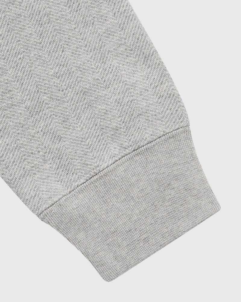pulls à capuche zippés ovo herringbone gris doctobre