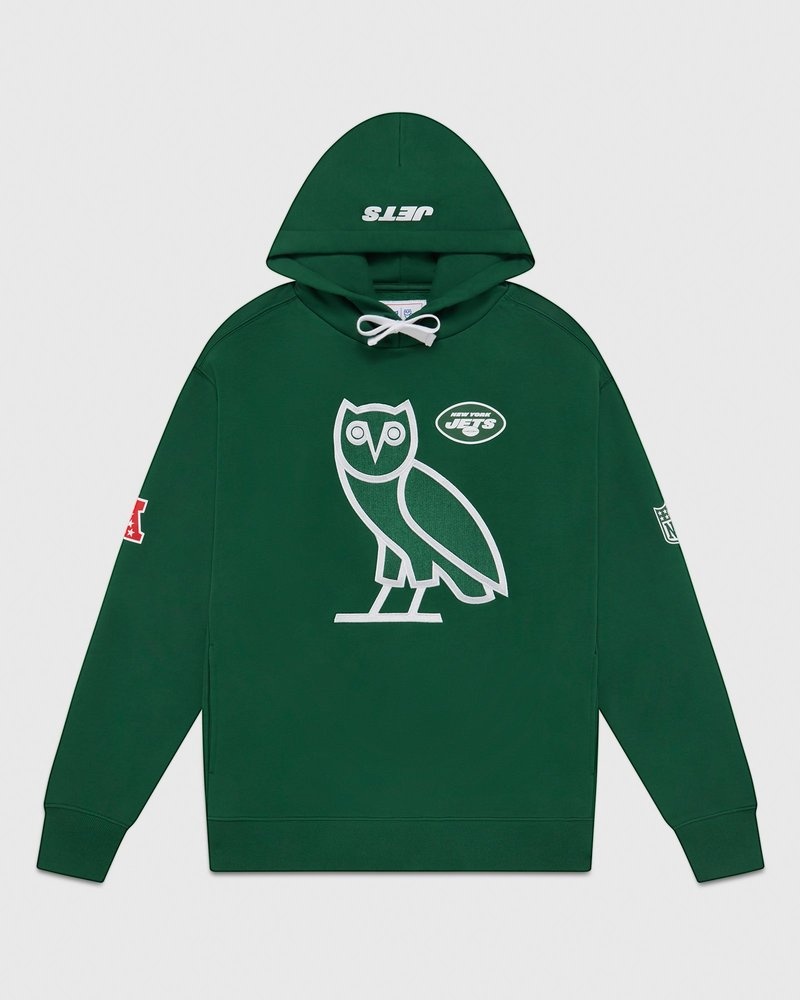 pulls ovo nfl new york jets og à capuche vert collection octobre.