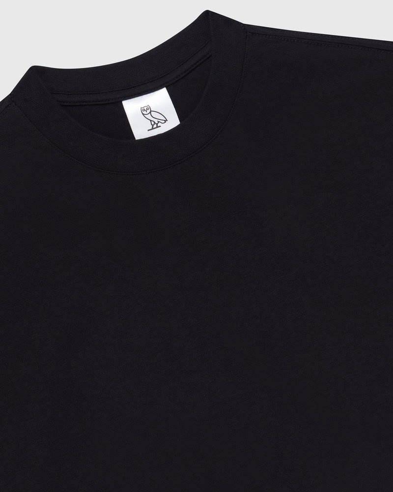 t-shirt ovo à manches longues courtes collection octobre noir