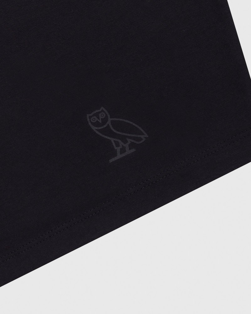 t-shirt ovo à manches longues courtes collection octobre noir