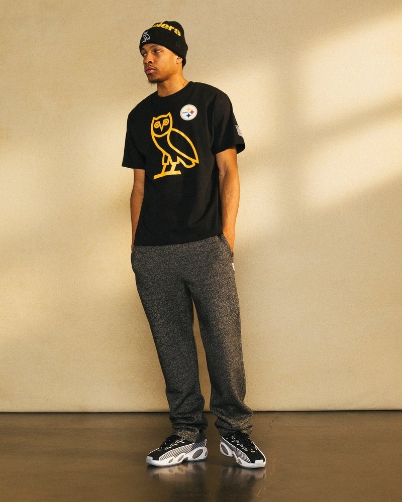 t-shirts ovo nfl pittsburgh steelers game day noirs édition limitée doctobre
