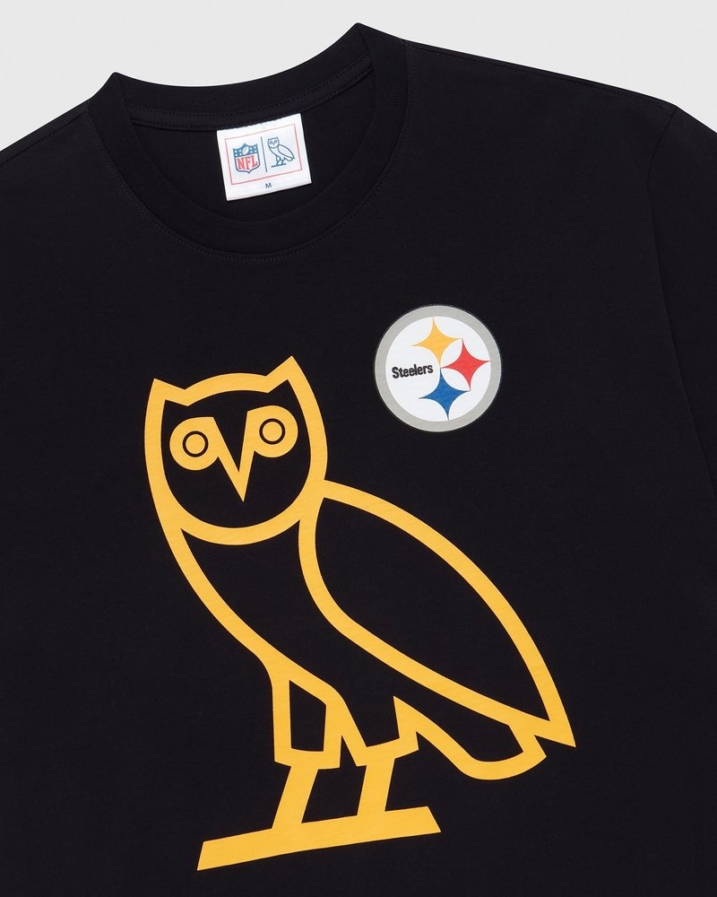 t-shirts ovo nfl pittsburgh steelers game day noirs édition limitée doctobre