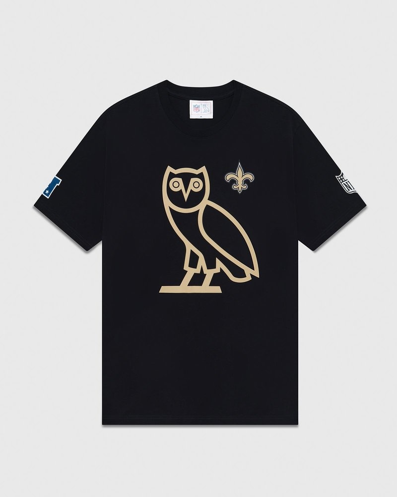 t-shirts ovo nfl new orleans saints game day noirs édition spéciale octobre