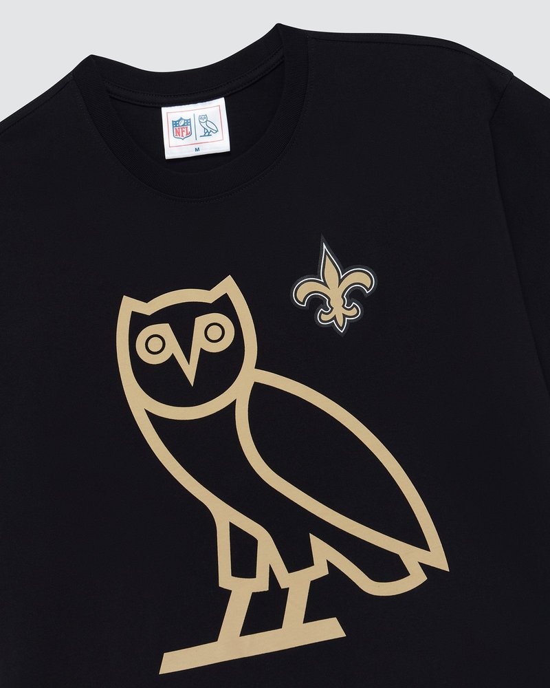 t-shirts ovo nfl new orleans saints game day noirs édition spéciale octobre