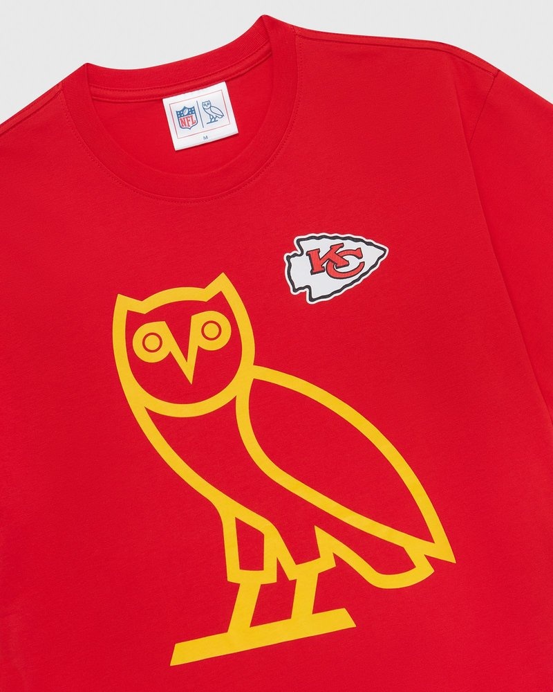 t-shirts ovo nfl kansas city chiefs game day rouges édition spéciale octobre