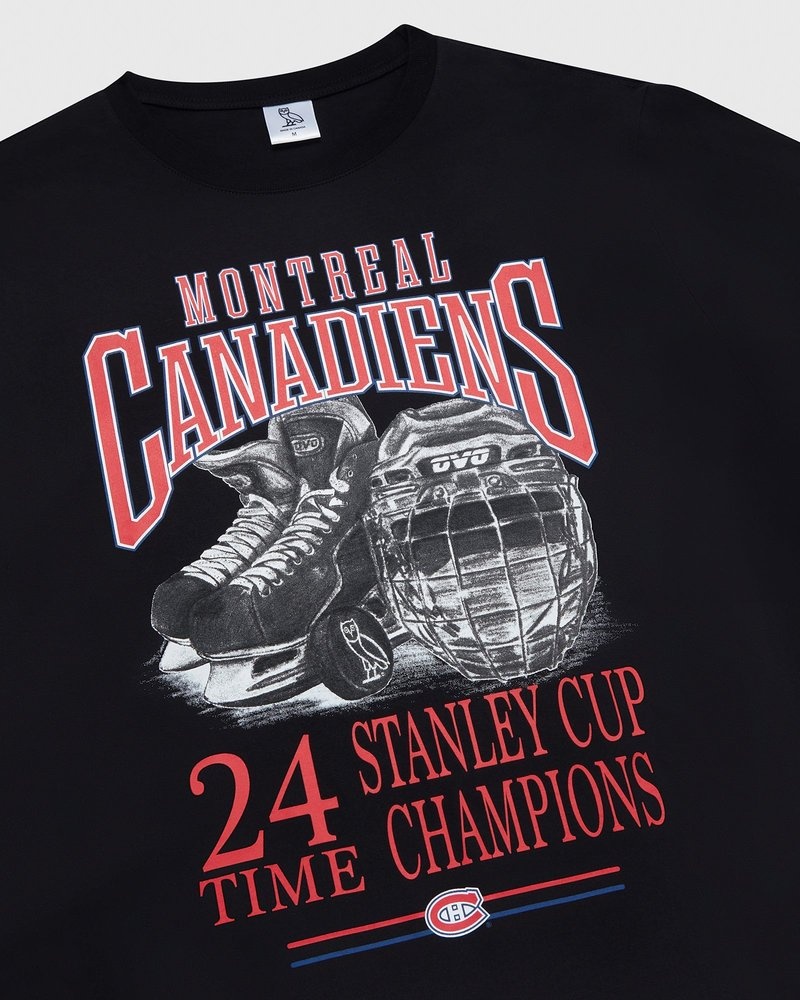 t-shirts ovo montréal canadiens de montréal édition limitée doctobre noir