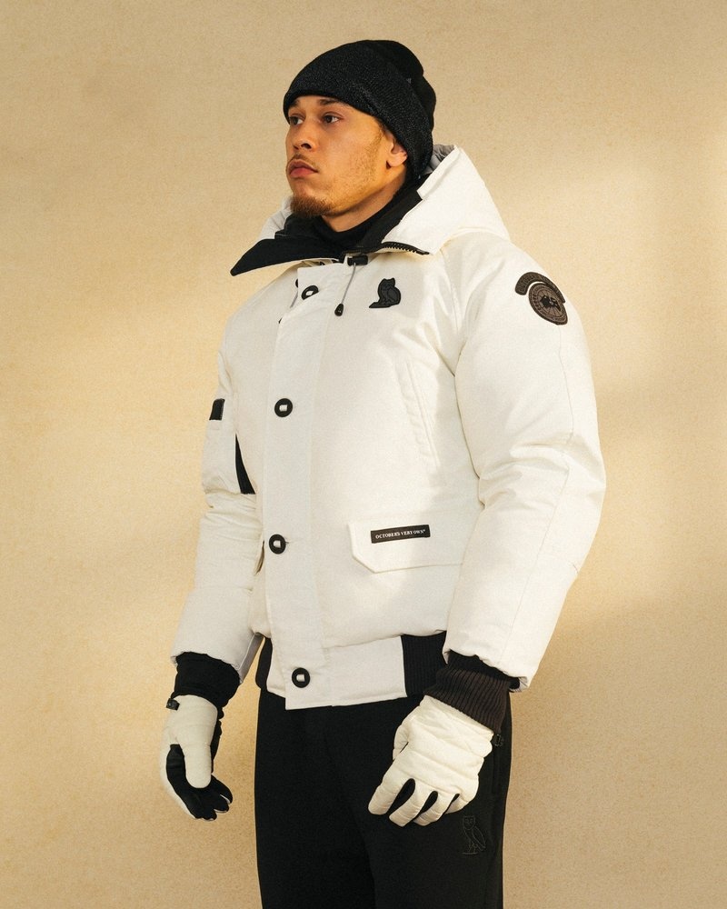 veste bomber blanche ovo canada goose chilliwack collection octobre