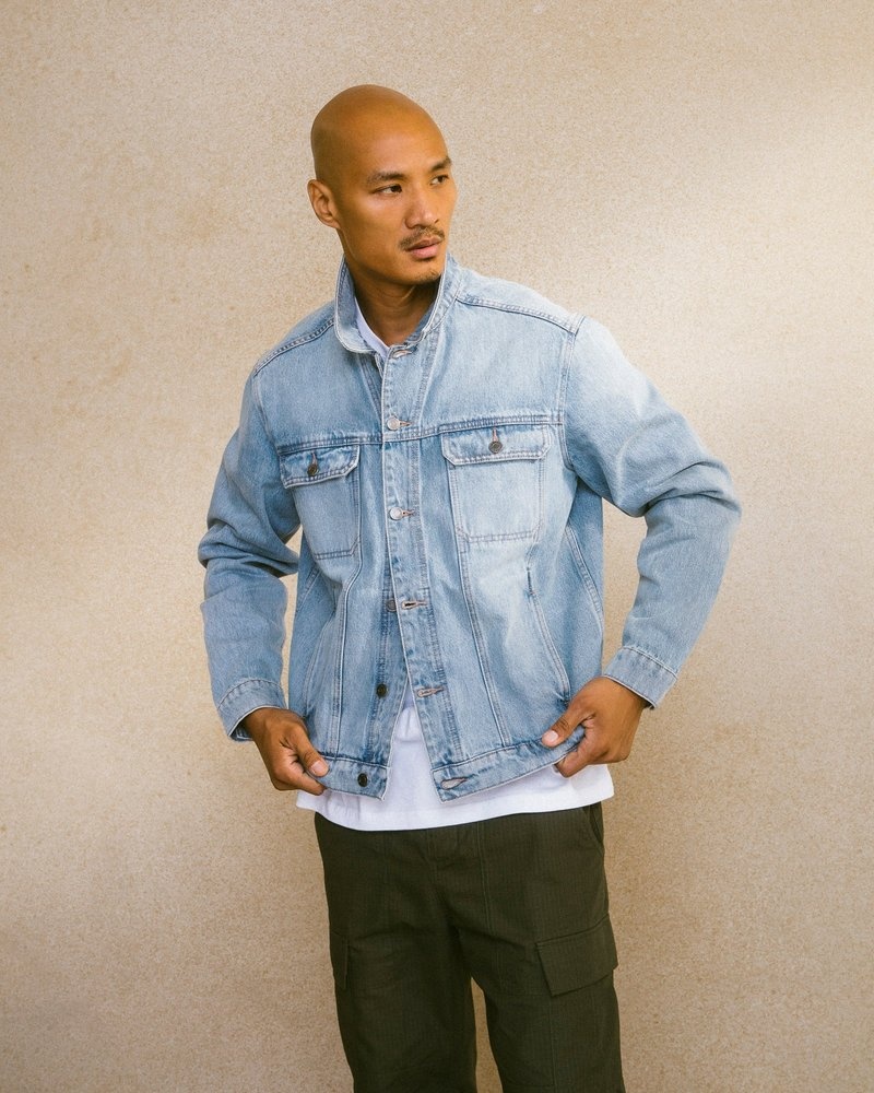 veste de camionneur ovo bleue collection doctobre
