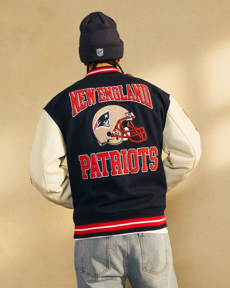 veste universitaire bleue ovo nfl new england patriots collection octobers very own