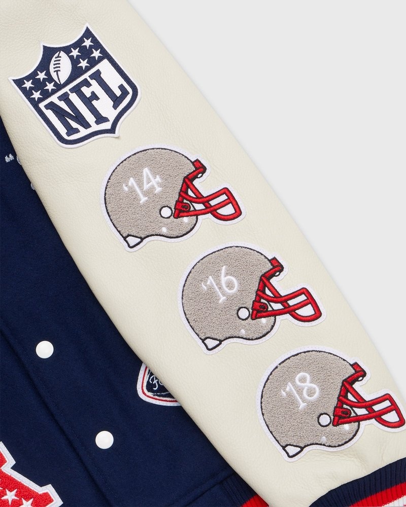 veste universitaire bleue ovo nfl new england patriots collection octobers very own