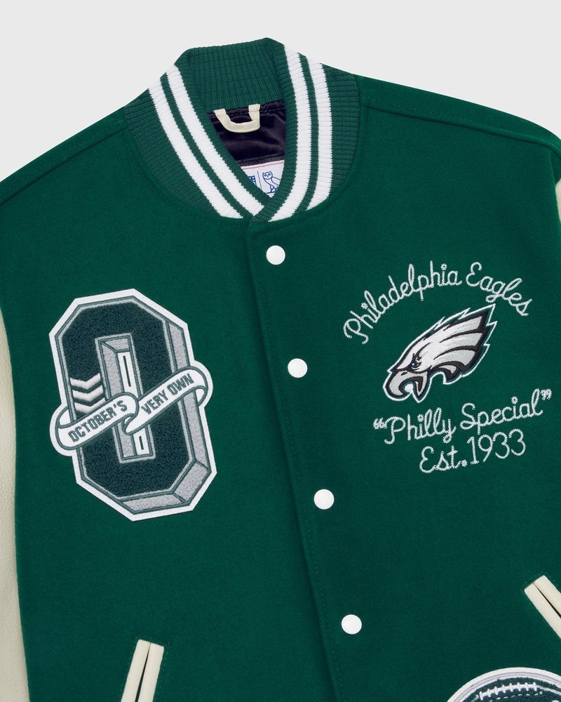 veste universitaire verte ovo nfl philadelphia eagles collection octobers very own