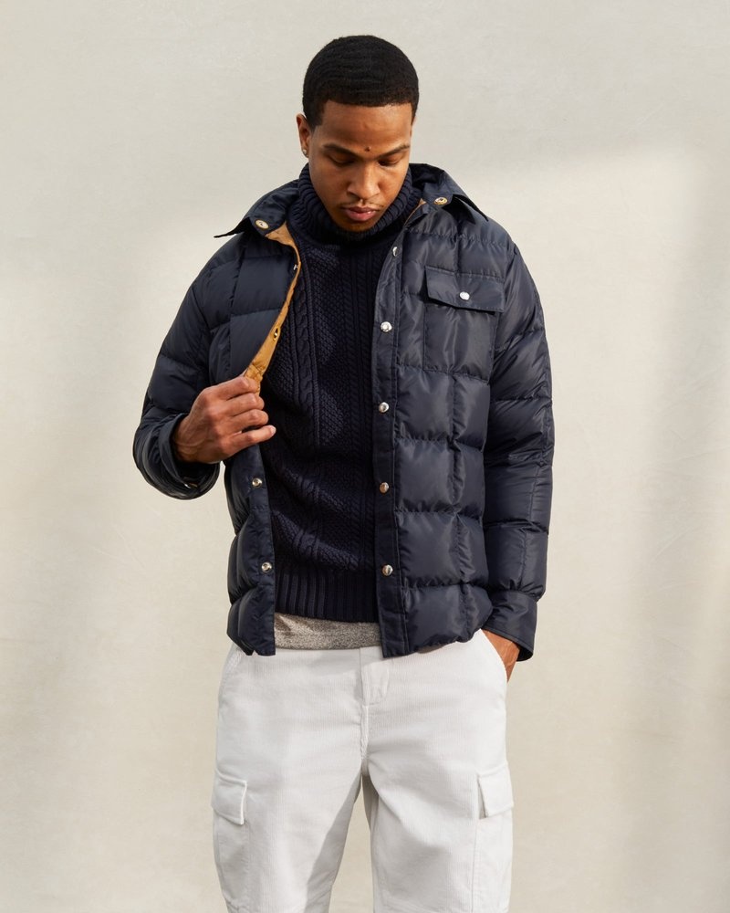 vêtements dextérieur doudoune ovo crescent down works bleu marine édition limitée octobre