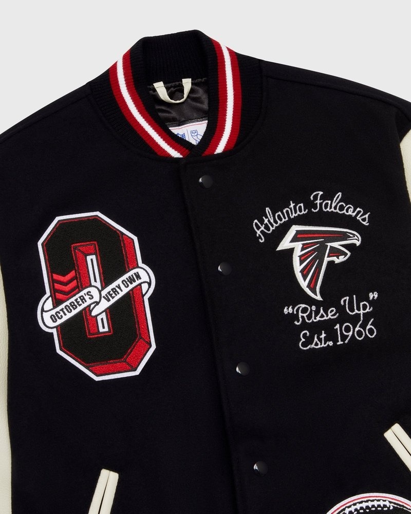 veste universitaire ovo nfl atlanta falcons noire collection octobers very own