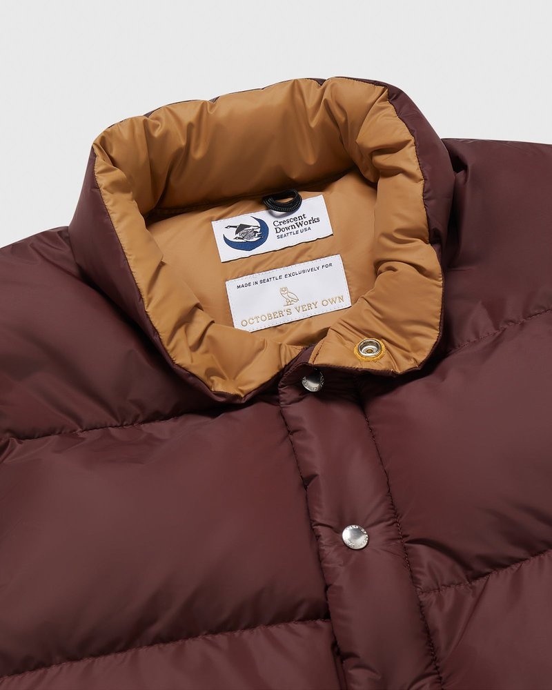 vêtements dextérieur octobers very own ovo crescent down works gilet italien vin