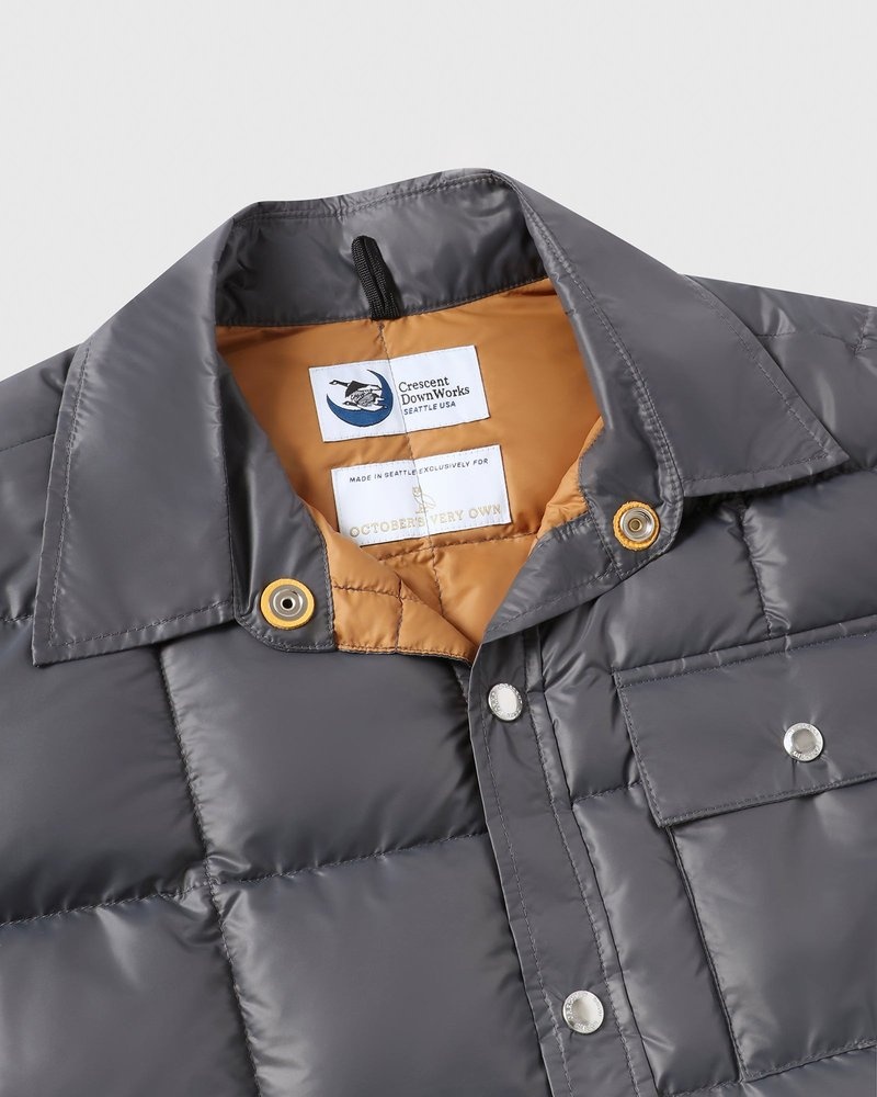 vêtements dextérieur doudoune ovo crescent down works grise collection octobers very own
