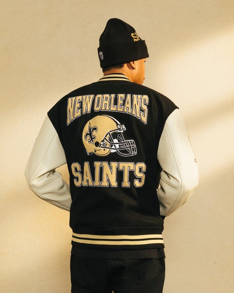 veste universitaire ovo nfl new orleans saints noire collection octobers very own