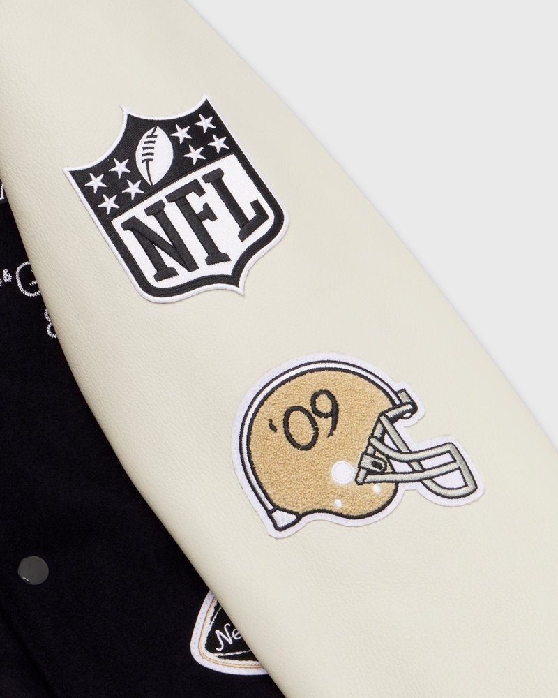 veste universitaire ovo nfl new orleans saints noire collection octobers very own